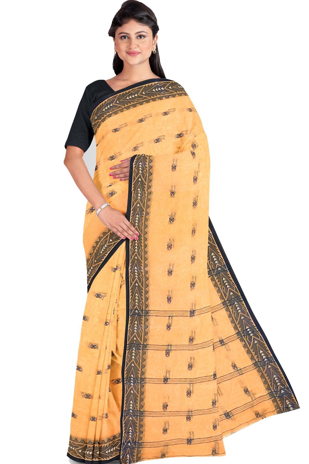 Brown Pure Cotton Urvi Tant Saree (1170)